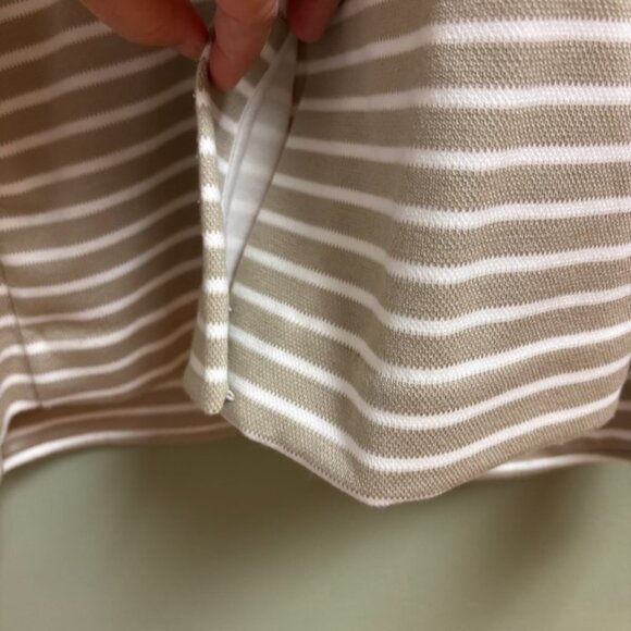 Banana Republic Womens Pique Striped Knit Blazer Size L Preppy Academia Coastal - Picture 6 of 15